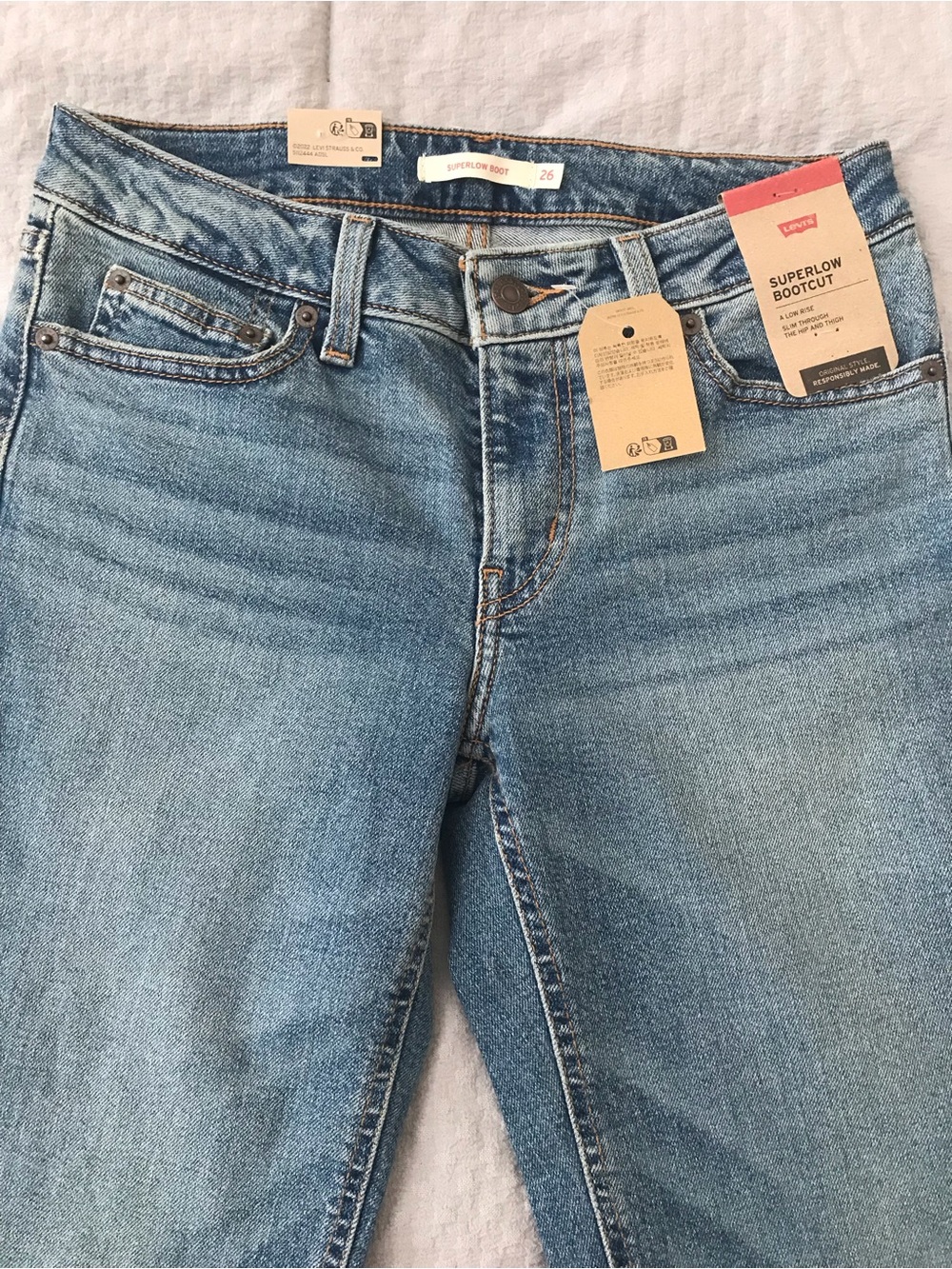 Levi's Superlow Bootcut Jeans - Light Blue Wash